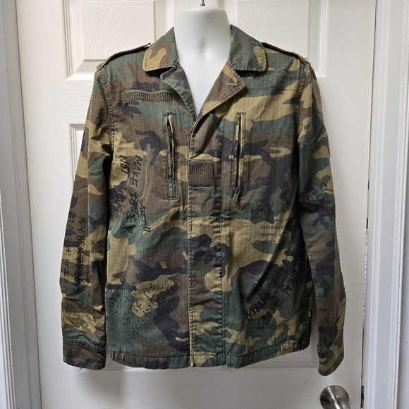 Alpha Industries F-2 French Field Deco Woodland Camo Jacket Coat - Picture 2 of 10
